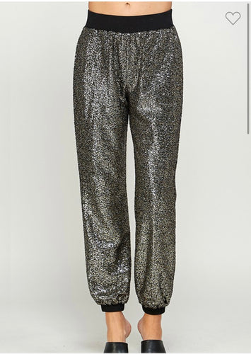 Sequin Jogger Pants